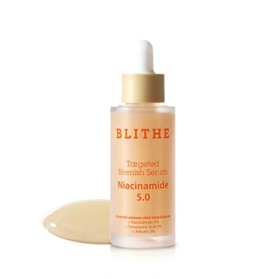 Immagine di BLITHE Siero coreano Niacinamide Dark Spot Corrector Face Brightening Vitamina B3 per viso, Skin Soothing Cica &amp; Allantoina, Arbutina e Acido Tranexamico, 1oz..