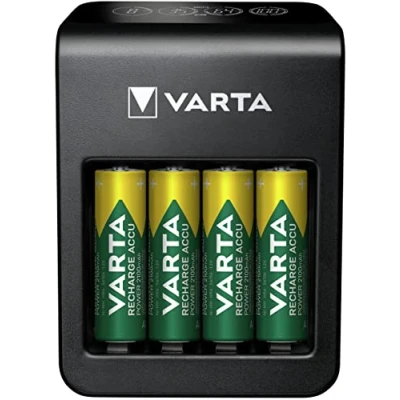 Immagine di Varta LCD Plug Charger+ 4x 56706 Caricabatterie universale NiMH Ministilo (AAA), Stilo (AA), Blocco da 9 V