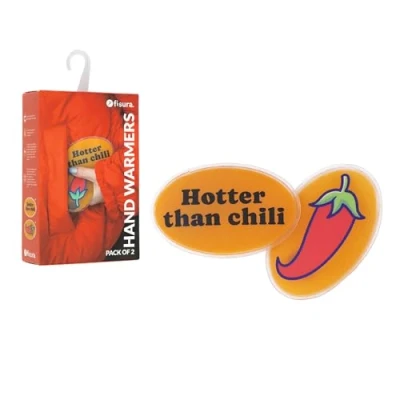 Immagine di Fisura scaldamani originale “chili. Mini in gel portatile, riutilizzabile e da tasca. Perfetto per attività all&#039;aperto, tenere nella giacca. Confezione 2 unità.