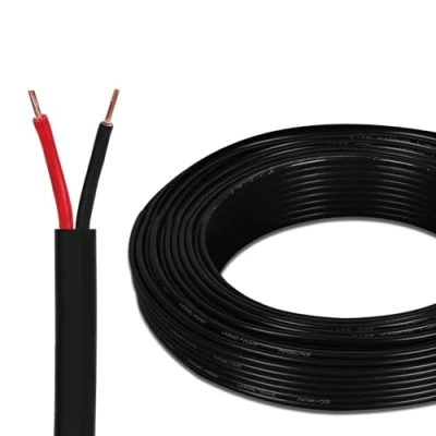 Immagine di Yinaolan Cavo Piatto Doppio a 2 Conduttori 2x0.5mm² Elettrico in Rame 5V 12V 24V 60V, per Barche Automobilistiche Rosso/Nero Parete Sottile 20 metri