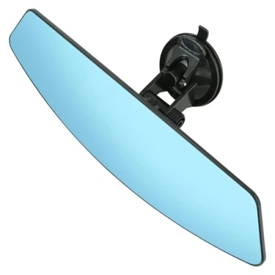 Immagine di Specchietto Retrovisore interno Auto，Universale Grandangolare Antiriflesso Specchio a Ventosa per Auto, SUV, Camion(Curva 320MM, Blu)