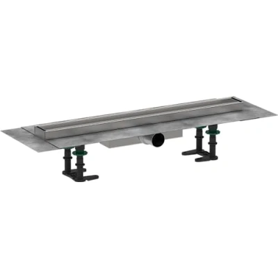 Immagine di hansgrohe RainDrain Compact set completo di canalina doccia (incl. installazione), canale scarico piastrellabile 600 mm, installazione piatta, senza colore