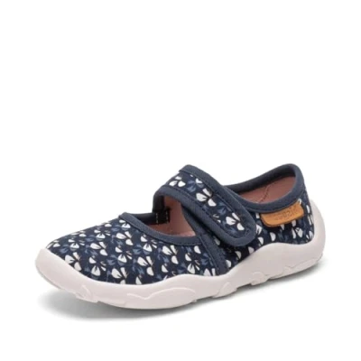 Immagine di Bisgaard Maddy Ballerine con cinturino per bambini, Taglia: 31, Wild flower blue Tessuto