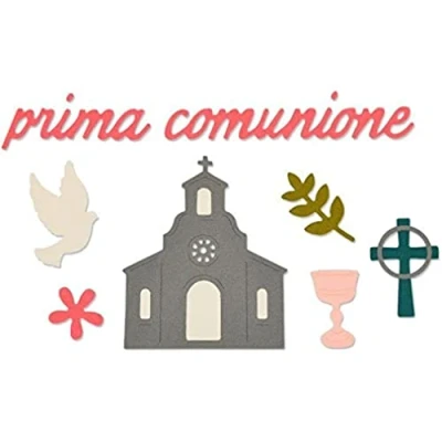 Immagine di Sizzix Thinlits Fustella 9 Pezzi, Prima Comunione
