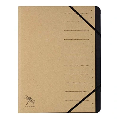 Immagine di Pagna Pure Cartella organizer con 12 scomparti, angoli elasticizzati, in cartone riciclato stampa discreta