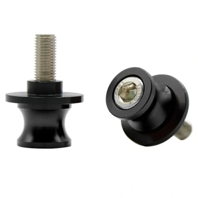 Immagine di MZ STORE 2pcs Nottolini M10*1,25 1,5 Universale Forcellone Appoggi per DUKE 125 200 390/ RC Z750 Z1000 Ninja 250R 650R/ ZX6R ZX10R ZX12R/ ZX600 ZX1000/ FZR 400 1990 (Nero)