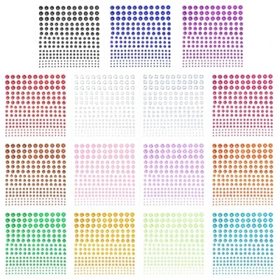 Immagine di PHOGARY Strass Autoadesivi Adesivi in 5 dimensioni Bling Craft Jewels Gem (Color1)