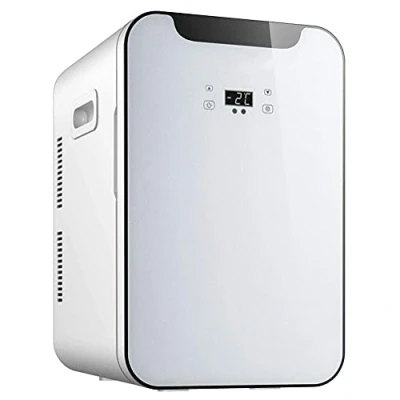 Immagine di Mini Frigo Compatto Portatile Frigorifero Personale Elettrico più Freddo E Caldo 20 Litri Maniglia Piccolo per Bevande retrò Auto