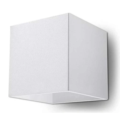 Immagine di Sollux Lighting Quad 1 Lampada da parete Design moderno con paralume rettangolare In alluminio lampadina G9 sostituibile, x 40 W Bianco, 10 12 cm