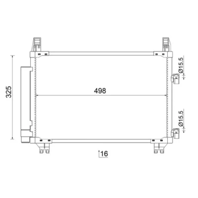 Immagine di MAHLE ORIGINAL AC 793 000S Condensatore con essiccatore 16 15,5 498 TOYOTA: Yaris II Hatchback