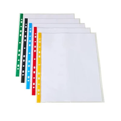 Immagine di Summit 100 tasche perforate multicolori, formato A4