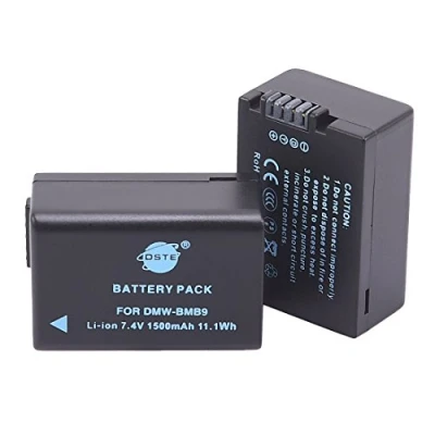 Immagine di DSTE 2pcs DMW BMB9E BMB9 BMB9PP Batteria compatibile con Panasonic Lumix DMC FZ40, FZ48, FZ60, FZ62, FZ70, FZ72, FZ100