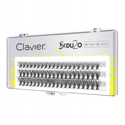Immagine di Clavier ciglia artificiali in ciuffi BeDu2o Double volume, un ciuffo, diverse lunghezze da 8 a 14 mm, ultra per look perfetto (MIX 8/10/12)
