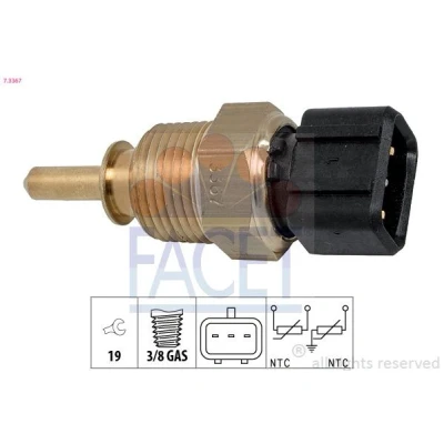 Immagine di FACET 7.3367 Sensore Temperatura Refrigerante Made in Italy OE Equivalent KIA: SORENTO 1, Venga, CARENS 2, HYUNDAI: i10 I, H 1 / Starex MPV, Getz