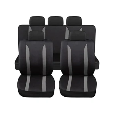 Immagine di Auto Accessori Lupex Set Coprisedili Universali LS09 Colore Grigio Anteriori e Posteriori in Poliestere Utilitaria No Suv