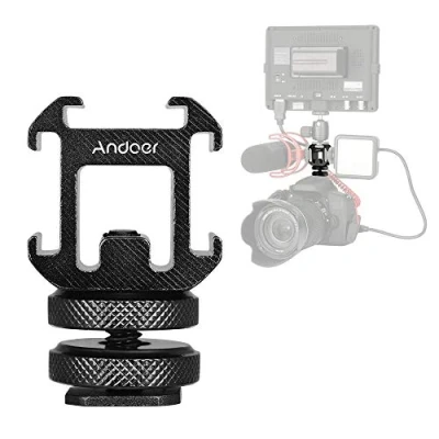 Immagine di Andoer Adattatore Per Flash Hot Shoe Mount Triplo Slitter Cold Monitor Luce Attacco Fotocamera Mantieni Luci Microfoni Fotocamere