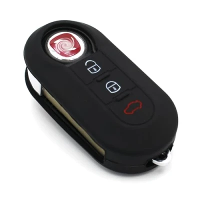 Immagine di Caso Chiave in Silicone Cover per 3 Bottoni Auto Copertura di Protezione Keycase FIB (Nero)