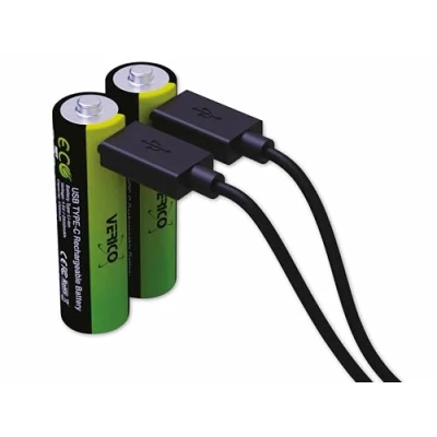Immagine di Verico LoopEnergy AA USB C® 2550mWh Batteria ricaricabile Stilo (AA) Li Ion 1700 mAh 1.5 V 2 pz.
