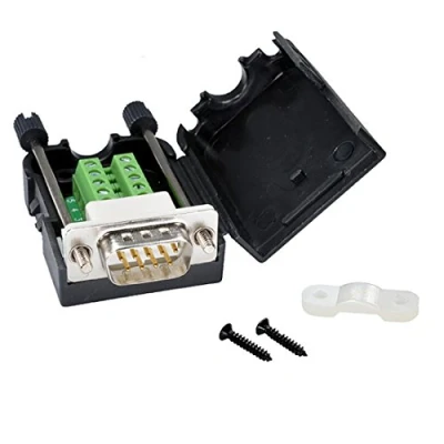 Immagine di Oiyagai Adattatore DB9 D SUB RS232 VGA a Terminali 9 Pin con Copertura in Plastica 2 File (Maschio Viti)