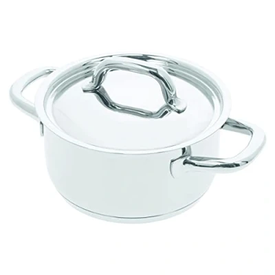 Immagine di DEMEYERE Pentola con coperchio Classico 3, acciaio inox e fondo in alluminio, compatibile tutti i piani cottura, piastre a induzione forni. Garanzia 10 anni Ø 16 cm
