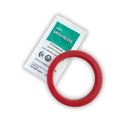Immagine di Guarnizione fatta per macchine espresso E61 Cafelat 8mm e Molykote 111 Grasso Compatibile con Rocket Espresso, ECM, Quickmill, Vibiemme, Lelit 58mm, Wega, Sanremo.