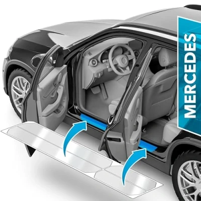 Immagine di uProtect Battitacco Auto AntiGraffio Pellicola per Mercedes Benz Classe V W447 I 2014 2024 Protezione Accessori Tuning Portiera Trasparente Lucido