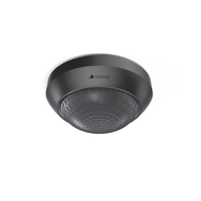 Immagine di Steinel, rilevatore di movimento IS 360 3, 2000 W carico, sensore PIR a 360, raggio d&#039;azione fino 12 m, adatto LED, montaggio soffitto, W, 240 V, Nero, 006525 2000W, 240V