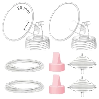 Immagine di Maymom Parte pompa compatibile con tiralatte Spectra S2 S1 9 Plus, ricambio non originale Spectra, flangia valvola a becco d&#039;anatra, 20 mm, colore: rosa