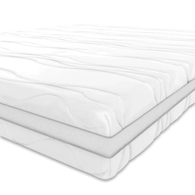 Immagine di Amazon Basics Materasso Singolo Memory foam a 7 zone, Medio rigido (H3), 90 x 190 20 cm, Bianco