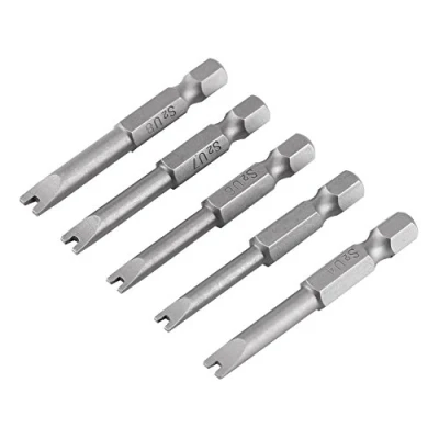 Immagine di punte per cacciavite 5 pezzi Acciaio legato S2 50mm Lunghezza 1/4 &quot;con gambo esagonale U4 U5 U6 U7 U8 Set di magnetiche a forma U