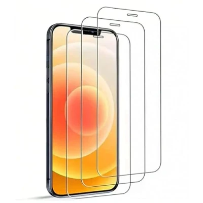 Immagine di 3 Pezzi Vetro Temperato Compatibile per iPhone 12, 12 Pro Pellicola Proteggi Prottetiva 6,1 Pollici Durezza 9H Senza Bolle Anti Graffio Impronte Ultra Trasparente Resistente Chiaro