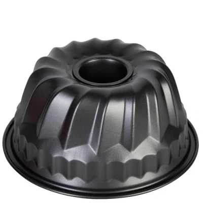 Immagine di wenco Mini stampo per ciambella, 18 cm, rivestimento antiaderente di alta qualità, acciaio resistente, distribuzione uniforme del calore, grigio classico, ideale torte piccole, facile da pulire