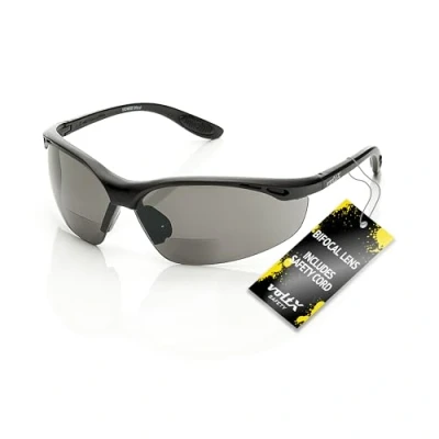 Immagine di voltX &#039;CONSTRUCTOR&#039; Occhiali di sicurezza da lettura BIFOCALI (SCURI +1,5 diottria) con certificazione CE EN166F/Occhiali ciclismo Bifocal Safety Glasses