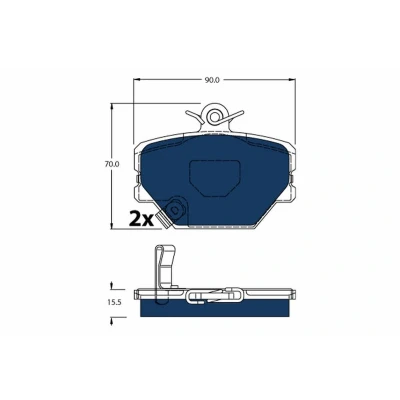 Immagine di TRW GDB1365BTE Kit pastiglie freno con segnalatore acustico usura SMART: Fortwo II Coupe, Cabrio