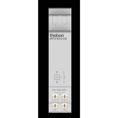 Immagine di Theben 3120130 Okto ES12 230 Interruttore a sbalzo di corrente, relè corrente I V, elettronico, guida DIN 1 chiusura, LED fino 600 W, controllo della luce