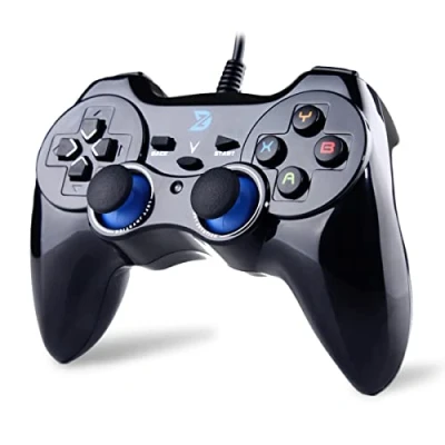 Immagine di ZD V+ Gaming USB Collegata Controller Gamepad Joypad Joystick per PC (Windows XP / 7/8 8.1/10) &amp; Playstation 3 Androide Steam Non sostenere Xbox 360 One [Nero]