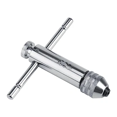 Immagine di Kuuleyn maniglia per rubinetto a cricchetto, con barra T regolabile Chiave cricchetto M3 M8 e M5 M12 set di maschi filiere(M5 Breve)