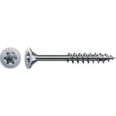 Immagine di Spax T STAR plus 0/1050/1/ 5,0/30/02 Vite universale con testa svasata, 4CUT, filettatura parziale, lucida zincata tramite galvanizzazione, Zincato, 5,0 x 30 mm