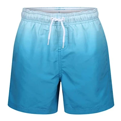 Immagine di Ript Performance Ragazzo Essentials Pantaloncini da bagno a rapida asciugatura con protezione solare UV 50, Tinta Sfumata Blu, 5 6 anni