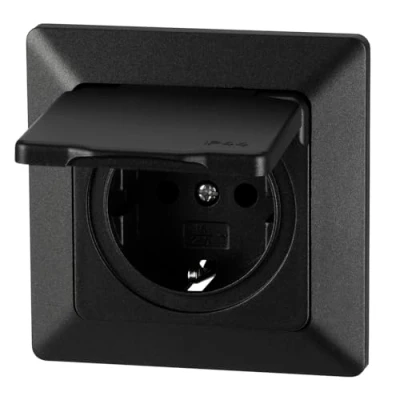 Immagine di UP Presa IP44, tutto in uno, C1, colore antracite