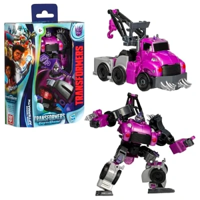 Immagine di Transformers EarthSpark Deluxe Class Chaos Terran Aftermath Action figure robot da 12,7 cm, giocattoli interattivi per ragazzi e ragazze dai 6 anni in su