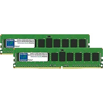 Immagine di Kit di memoria RAM DDR4 da 16 GB (2 x 8 GB) 2933 MHz PC4 23400 288 PIN ECC REGISTRATA DIMM (RDIMM) compatibile con server/workstation/schede madri