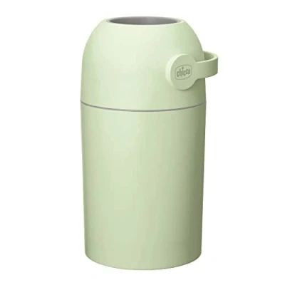 Immagine di Chicco Mangiapannolini Controlla Odori, Smaltimento Pannolini, Cestino Contenitore Compatto e Salvaspazio, Nessun costo per le ricariche, Non servono si usano i normali Sacchetti, Verde