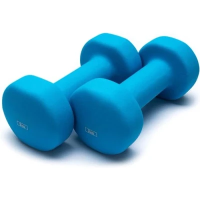 Immagine di anythingbasic ab.Coppia di manubri in neoprene, 3 kg x 2 pezzi (blu)