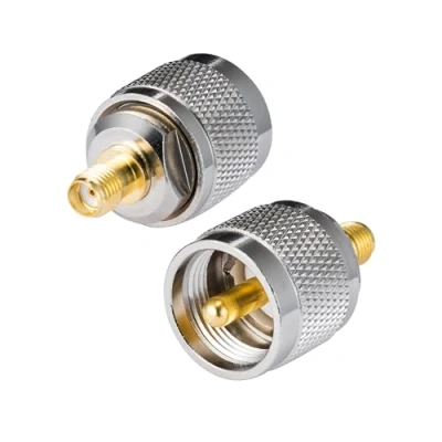 Immagine di Vecys Radio bidirezionale SMA femmina a maschio UHF Adattatore dritto PL259 2 pezzi per radioamatore Walkie Talkie portatile Pl Plug Antenna