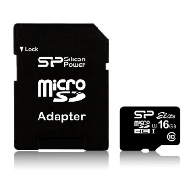 Immagine di MICRO SDCARD 16GB SILICON POWER UHS 1 ELITE/CLASS10 W/ADAPT