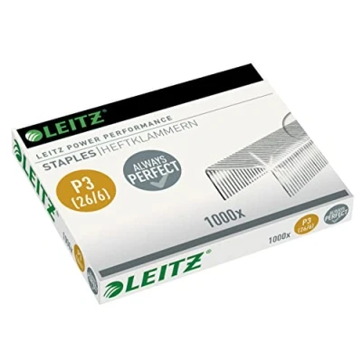 Immagine di Leitz punti Power Performance P3 (26/6), Acciaio galvanizzato, Confezione da 1000 per cucitrici, 55720000