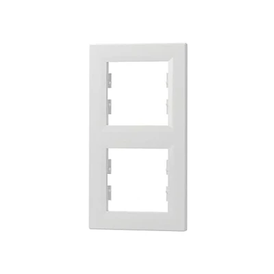 Immagine di Schneider Electric Asfora EPH5810221D Cornice a 2 scomparti per interruttore e presa, verticale, colore: Bianco