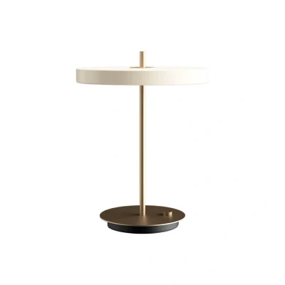 Immagine di UMAGE Lampada da tavolo LED Asteria Table, USB, bianco perla/ottone