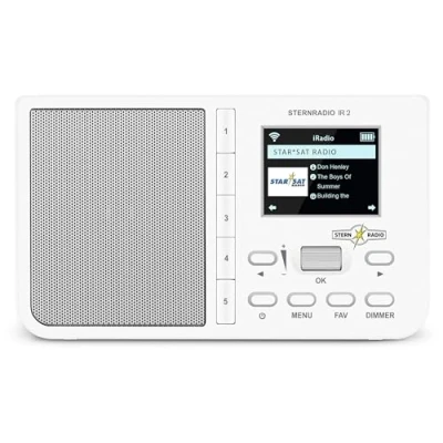 Immagine di TechniSat STERNRADIO IR 2 radio Internet (WLAN, batteria sostituibile, display a colori, pulsanti di selezione diretta modificabili, stazioni per dormire, sveglia, timer, snooze, AUX, App)